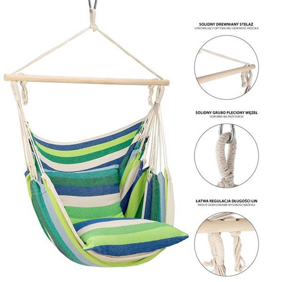 KRZESŁO BRAZYLIJSKIE ZIELONY NILS CAMP NC3107