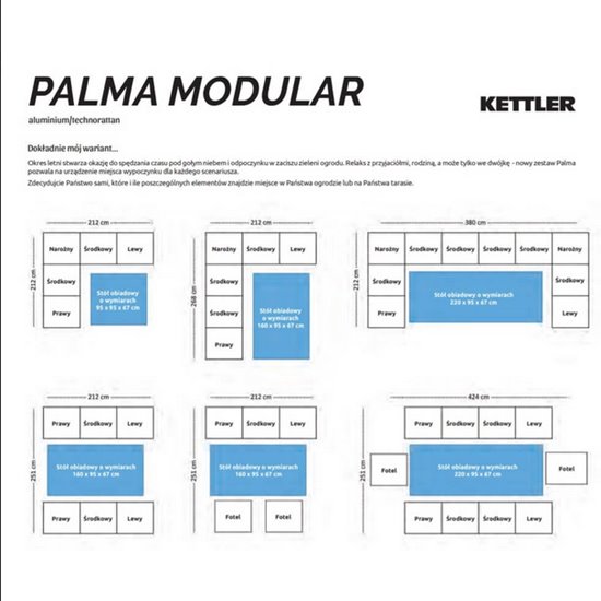 HOCKER DUŻY PALMA WING KETTLER 0103433-5500