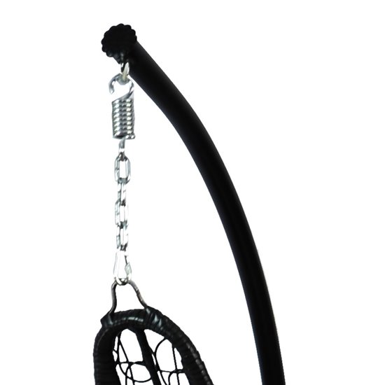 FOTEL BUJANY SZARO CZARNY SASKA GARDEN