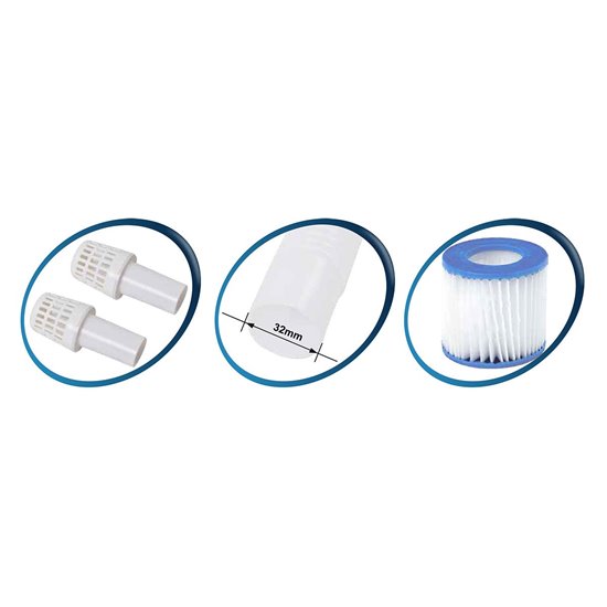 BASEN NA KONSTRUKCJI STALOWEJ Z POMPĄ 300x76cm