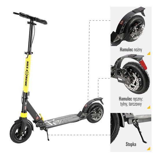 HULAJNOGA Z HAMULCEM TARCZOWYM NILS EXTREME HM208T