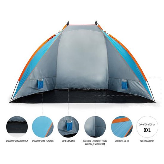 NIEBIESKI NAMIOT PLAŻOWY  CM NILS CAMP NC8030