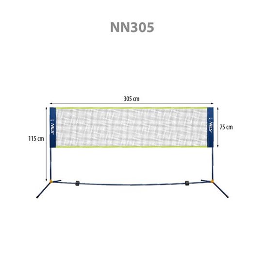 SIATKA DO BADMINTONA 305CM POKROWIEC PEŁNY NILS