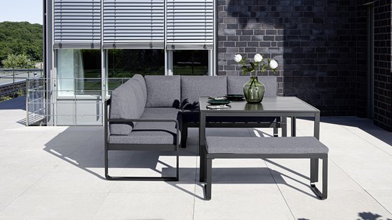 NAROŻNIK Z ŁAWKĄ I STOŁEM OBIADOWYM OCEAN KETTLER