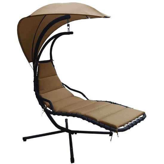 FOTEL BUJANY BEŻOWY ANTRACYT SASKA GARDEN