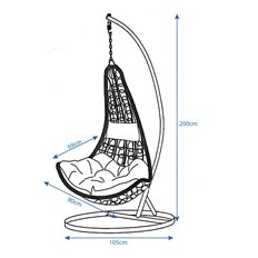 FOTEL BUJANY SZARO CZARNY SASKA GARDEN