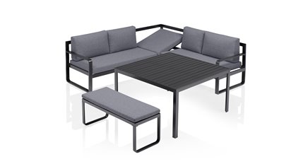 NAROŻNIK Z ŁAWKĄ I STOŁEM OBIADOWYM OCEAN KETTLER