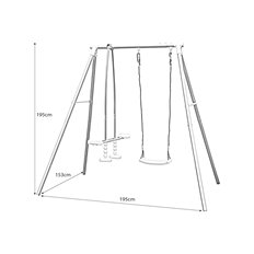 HUŚTAWKA OGRODOWA 3-OS SASKA GARDEN
