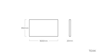 BLAT DO STOŁU 160x95 CM TEAK RECYCLED KETTLER 0104